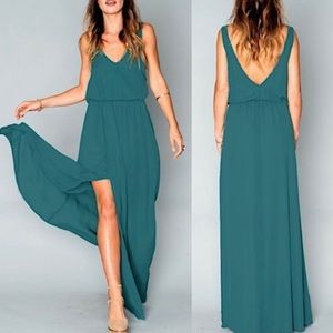 Show Me Your MuMu Hutch Green Kendall Dress Maxi Gown